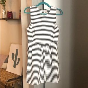 J.Crew black & white striped dress